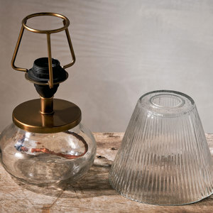 Nkuku Dimalai Recycled Glass Table Lamp Clear